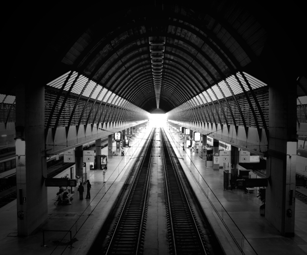 Picture of an empty train station